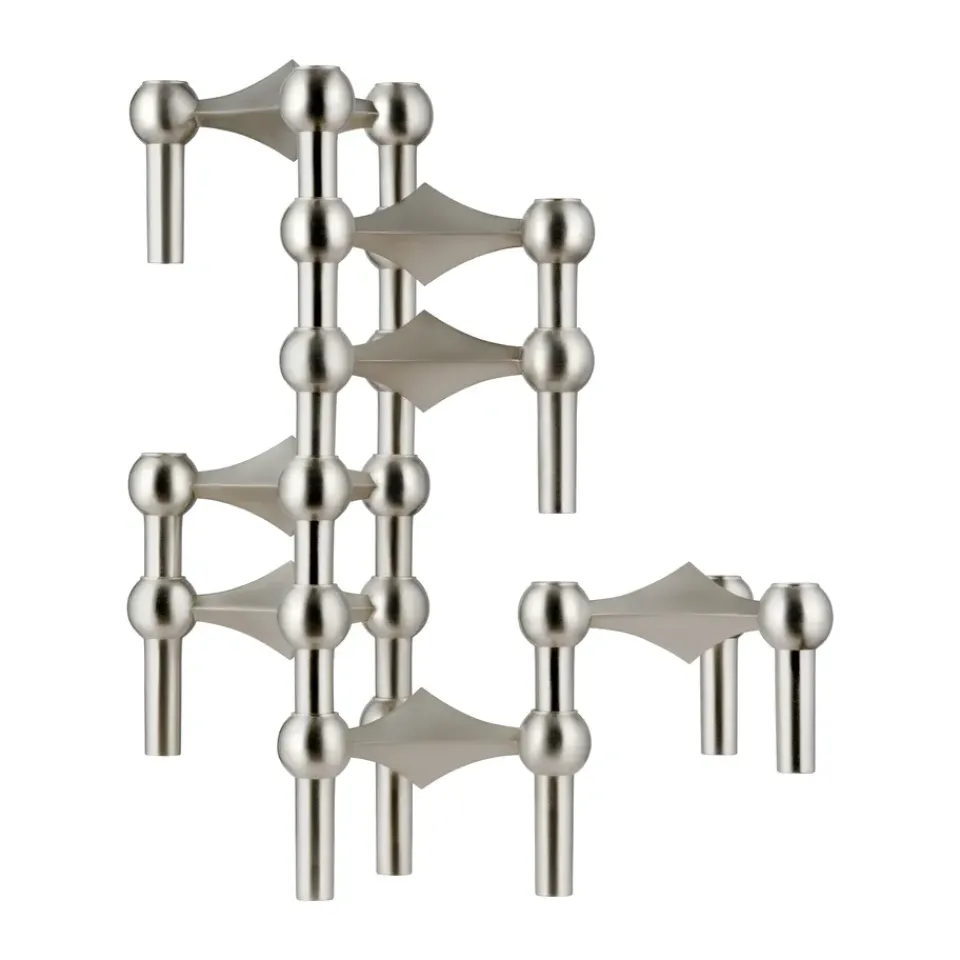 Online STOFF Candelabro Nagel, Cromo cepillado Plateado