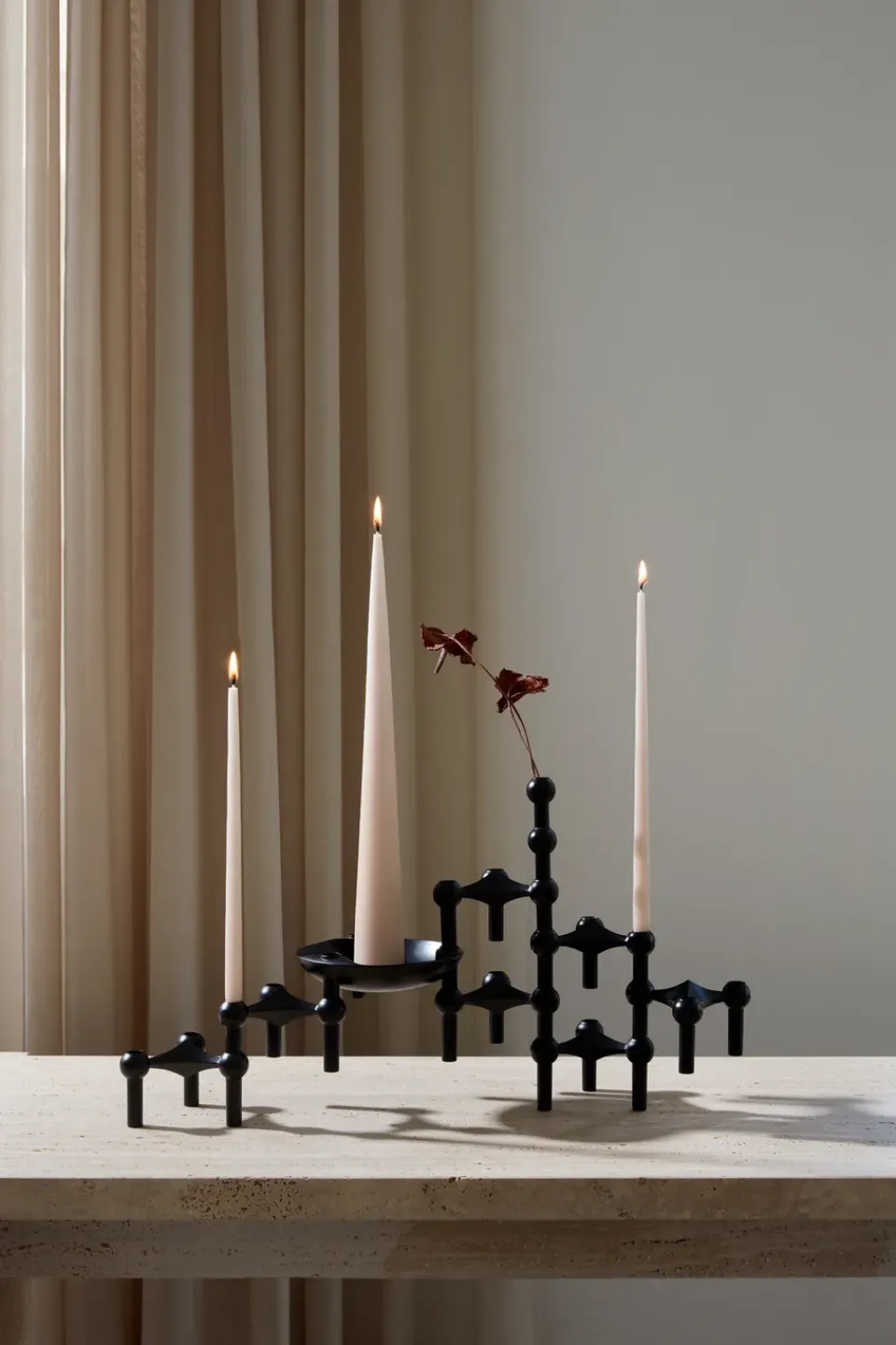 Sale STOFF Candelabro Nagel, mate Negro