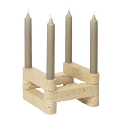 Hot Ferm Living Candelabro Newel modul 6 piezas, Travertine Beige