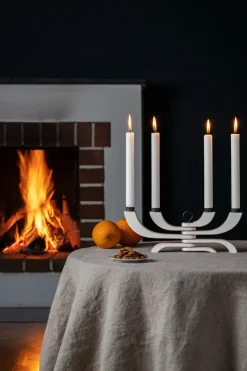 Discount Design House Stockholm Candelabro Nordic Light, 4 brazos, Blanco