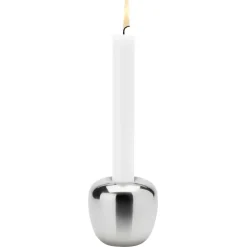Outlet Stelton Candelabro Ora acero inoxidable, pequeño Plateado