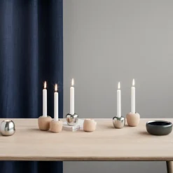 Discount Stelton Candelabro Ora acero inoxidable, Grande Plateado