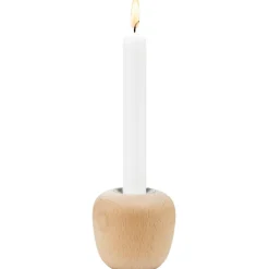Hot Stelton Candelabro Ora madera, Grande Beige