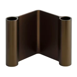 Hot Muuto Candelabro Pair 11 cm, Brown Marrón
