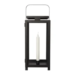 New ERNST Candelabro para vela 16x43 cm, Negro