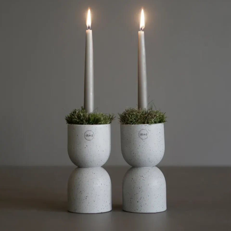Clearance DBKD Candelabro Post 16 cm, Mole dot Beige