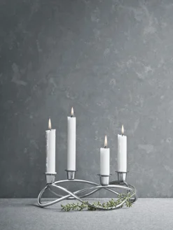 Online Georg Jensen Candelabro Season Ø26 cm, brillante GrisPlateado