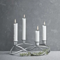 Online Georg Jensen Candelabro Season Ø26 cm, brillante GrisPlateado