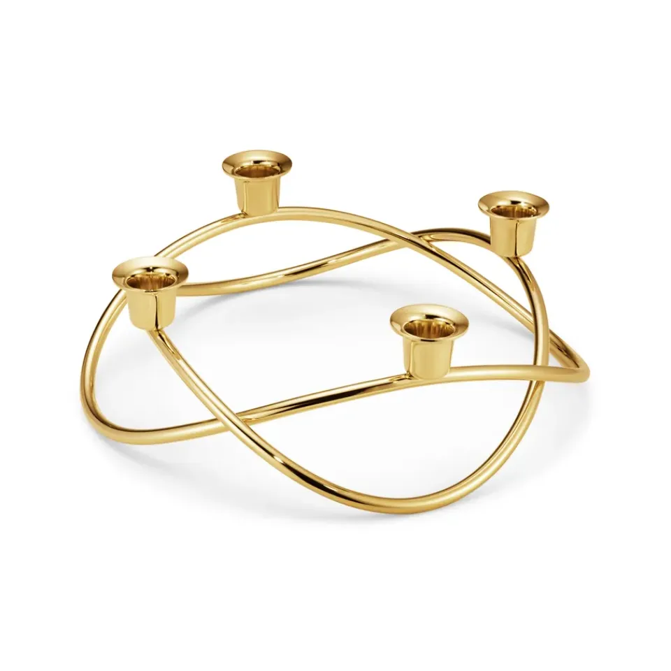 Online Georg Jensen Candelabro Season Ø26 cm, chapado en oro Color dorado