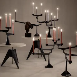 Best Tom Dixon Candelabro Spin mini, Negro
