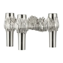 Best STOFF Candelabro Quist, Cromo cepillado Plateado