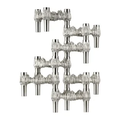Best STOFF Candelabro Quist, Cromo cepillado Plateado