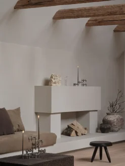 Best STOFF Candelabro Quist, Cromo cepillado Plateado