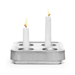 Best Born In Sweden Candelabro Stumpastaken Fyran, Aluminum Plateado