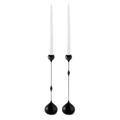 Hot KLONG Candelabro Tender bajo, Negro