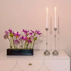 Best KLONG Candelabro Tender Candelabro alto, Níquel Plateado