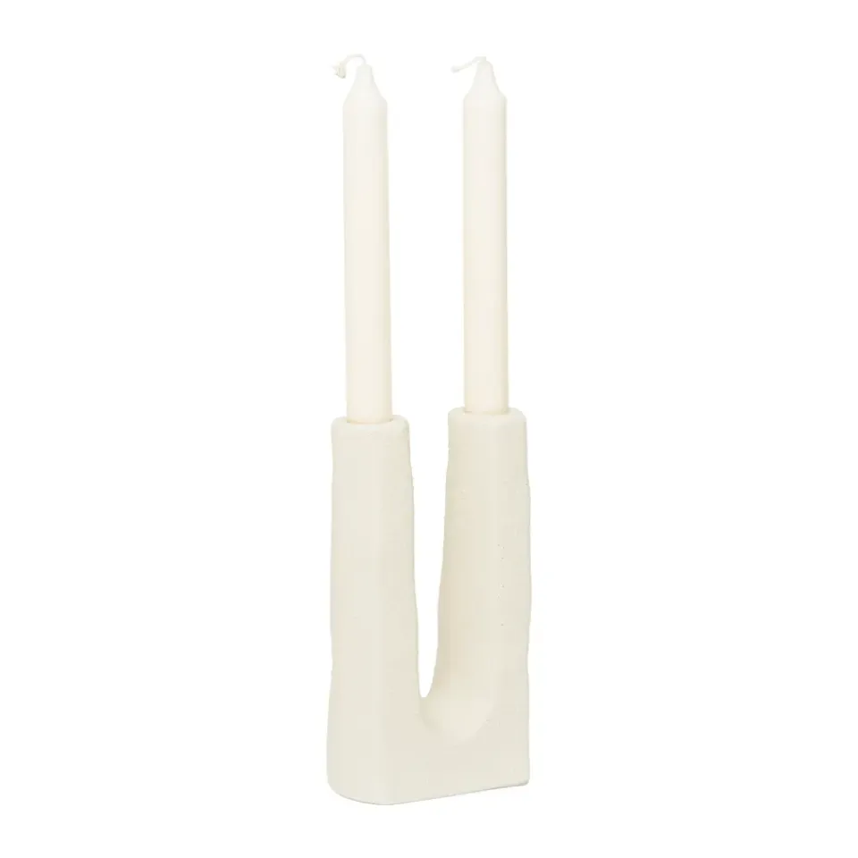 URBAN NATURE CULTURE Candelabro Tomas 11cm, Off white Blanco