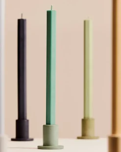 Discount HAY Candelabro Tube 5,5 cm, Emerald green Verde