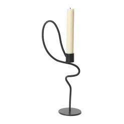 Online Ferm Living Candelabro Valse high, Negro