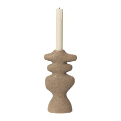 New Ferm Living Candelabro Yara large, Arena oscura Beige