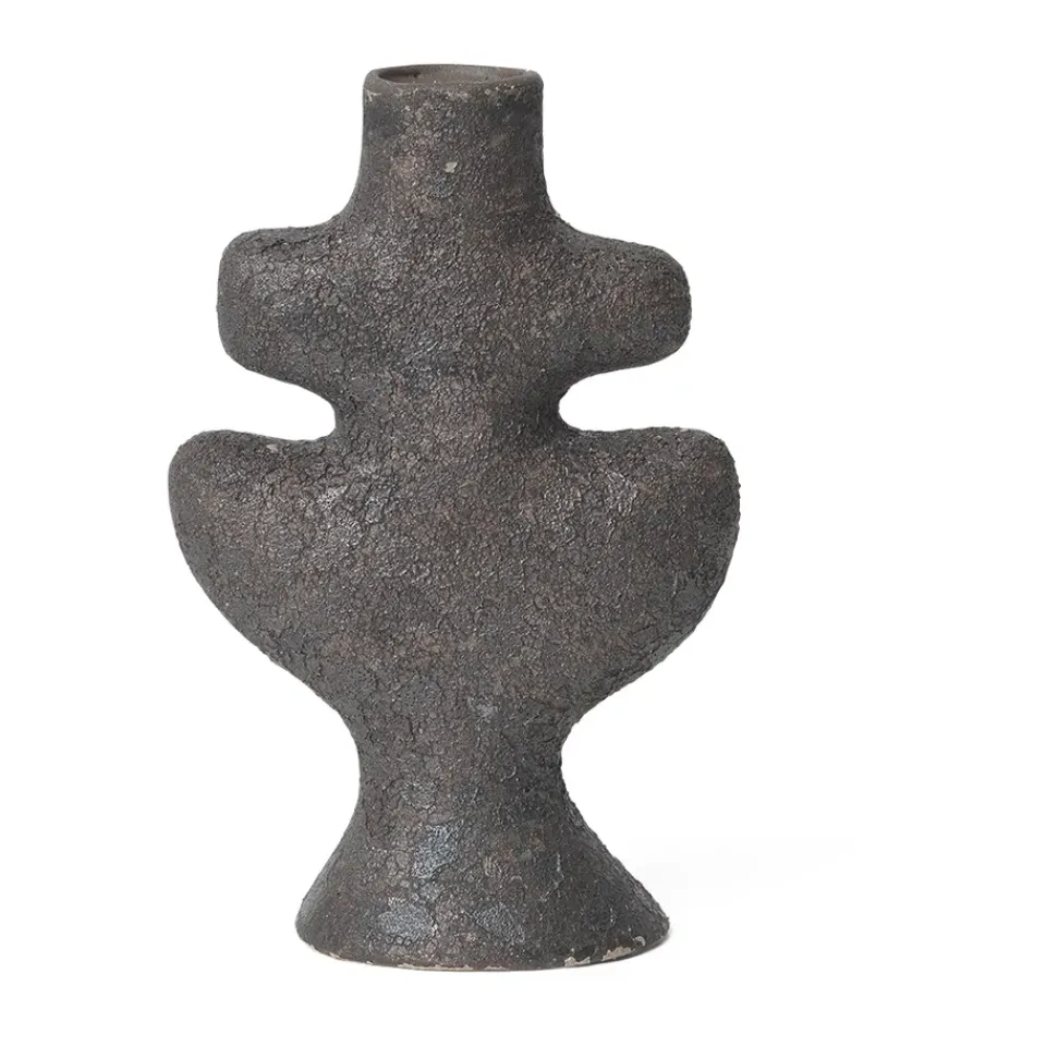 New Ferm Living Candelabro Yara small, Hierro rústico Gris