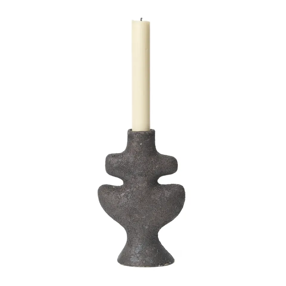 New Ferm Living Candelabro Yara small, Hierro rústico Gris