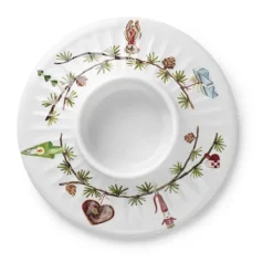 Sale Kähler Canelabro para vela gruesa Hammershøi Christmas Ø13 cm, Blanco