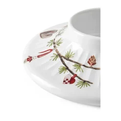 Sale Kähler Canelabro para vela gruesa Hammershøi Christmas Ø13 cm, Blanco