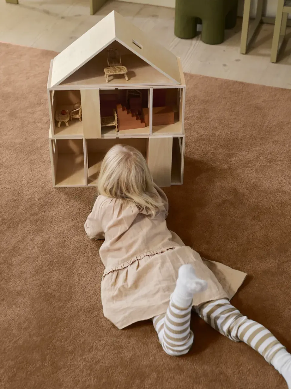 Outlet Ferm Living Casa de muñecas plegable Toro, Natural Beige