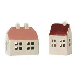 Clearance Broste Copenhagen Casa decorativa Bo 2 piezas, Nut Brown BeigeRosa