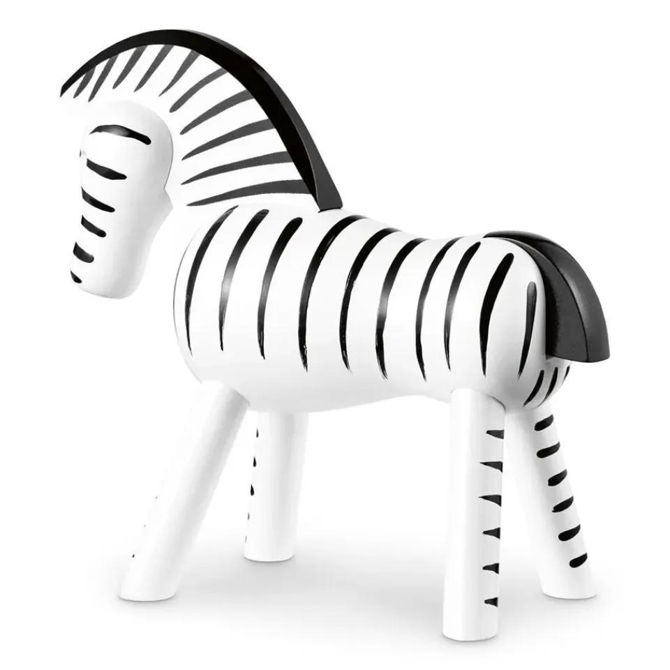 Kay Bojesen Denmark Cebra de madera, negro-blanco Marrón