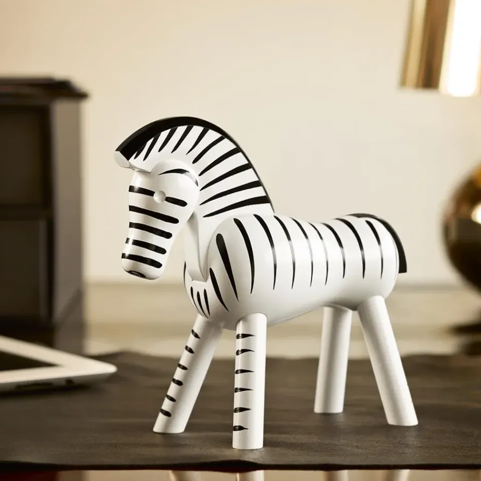 Kay Bojesen Denmark Cebra de madera, negro-blanco Marrón