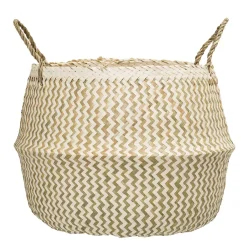Clearance Bloomingville Cesta algas, Ø 42 cm BeigeBlanco