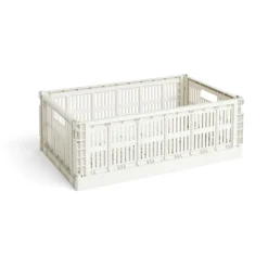 Clearance HAY Cesta Colour Crate L 34,5x53 cm, Off-white Blanco