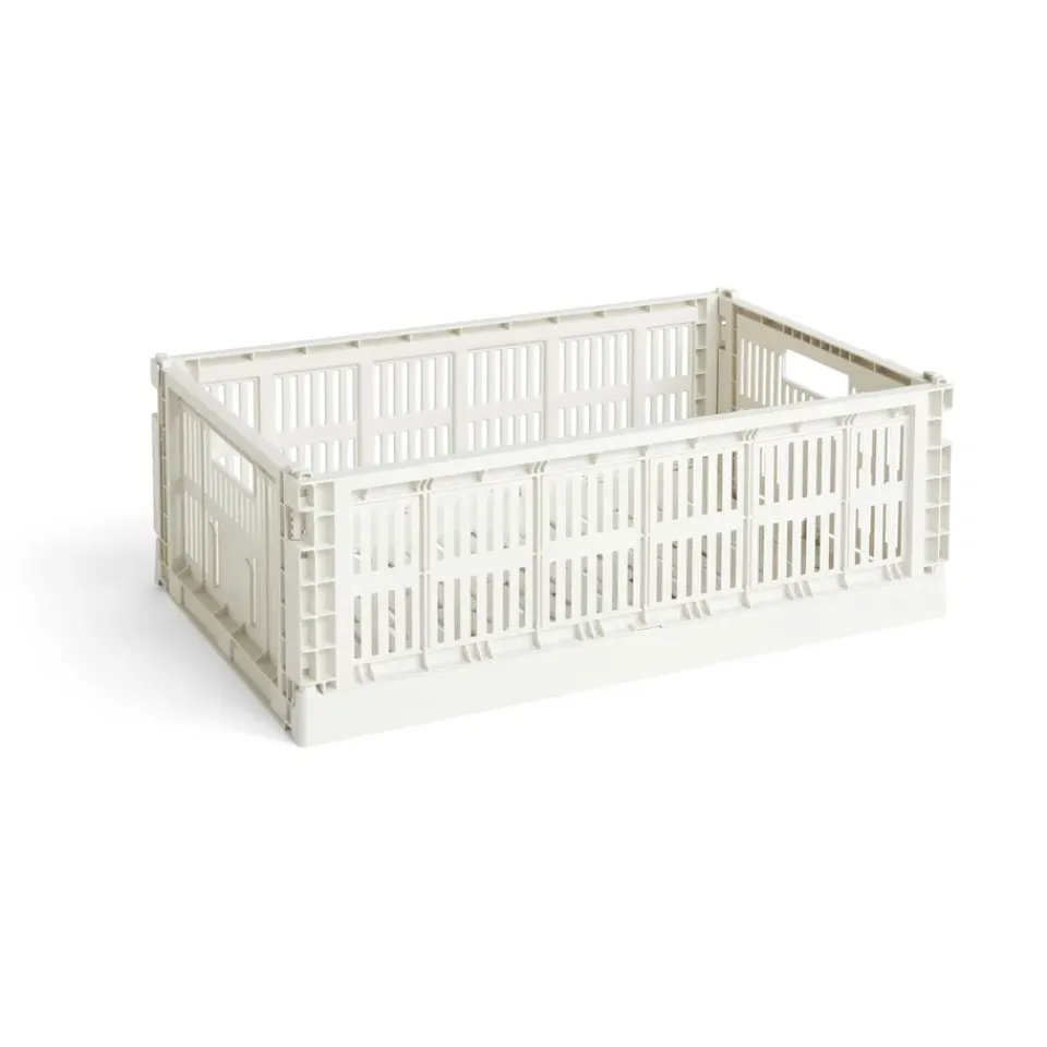 Clearance HAY Cesta Colour Crate L 34,5x53 cm, Off-white Blanco