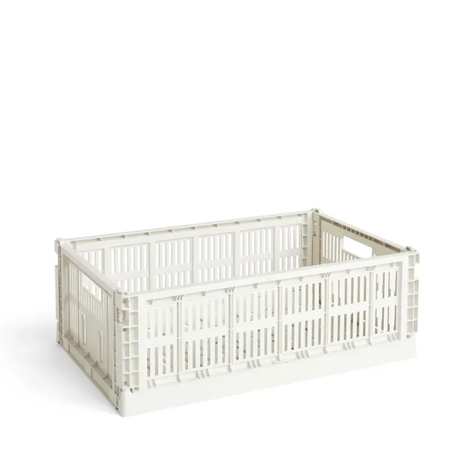Clearance HAY Cesta Colour Crate L 34,5x53 cm, Off-white Blanco