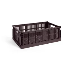 Clearance HAY Cesta Colour Crate L 34,5x53 cm, Bordeaux Rojo