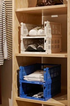 Discount HAY Cesta Colour Crate M 26,5x34,5 cm, Off-white Blanco