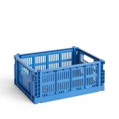 Outlet HAY Cesta Colour Crate M 26,5x34,5 cm, Electric blue Azul