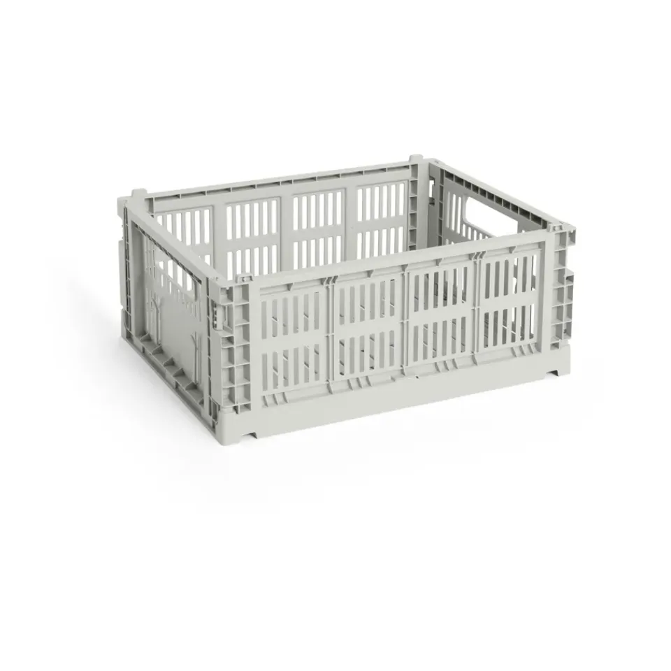 Clearance HAY Cesta Colour Crate M 26,5x34,5 cm, Grey Gris
