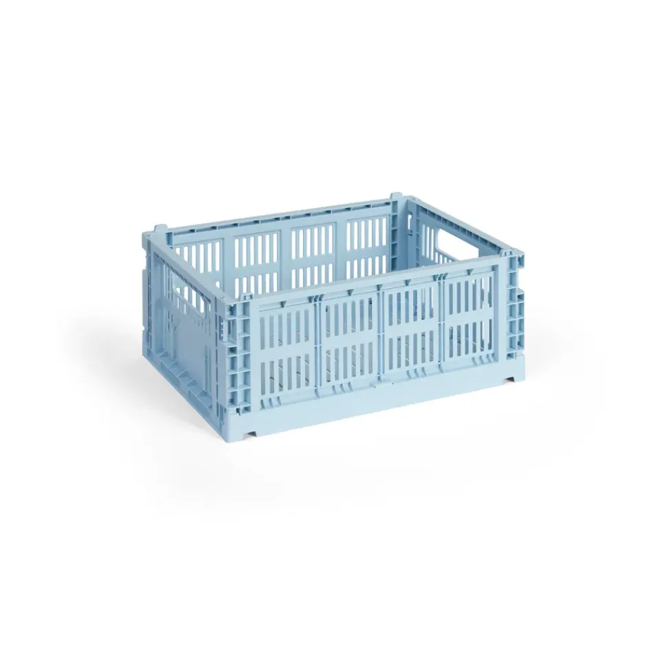 Clearance HAY Cesta Colour Crate M 26,5x34,5 cm, Soft blue Azul