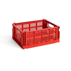 New HAY Cesta Colour Crate M 26,5x34,5 cm, Red Rojo