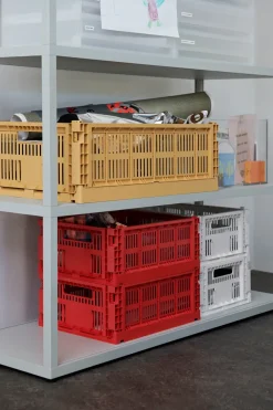 New HAY Cesta Colour Crate M 26,5x34,5 cm, Red Rojo
