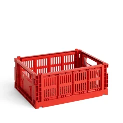 New HAY Cesta Colour Crate M 26,5x34,5 cm, Red Rojo
