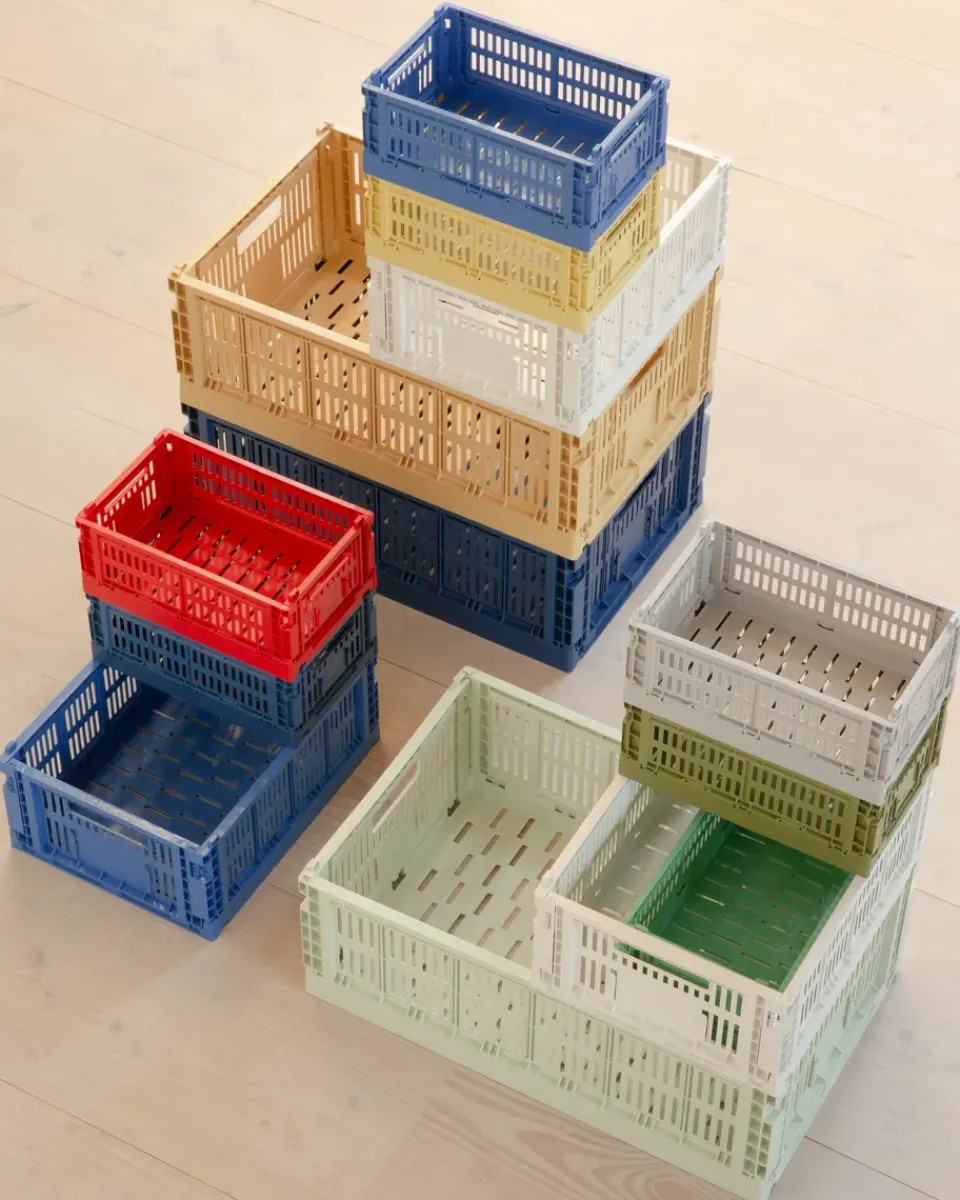 Discount HAY Cesta Colour Crate S 17x26,5 cm, Red Rojo