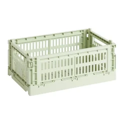 Clearance HAY Cesta Colour Crate S 17x26,5 cm, Mint Azul