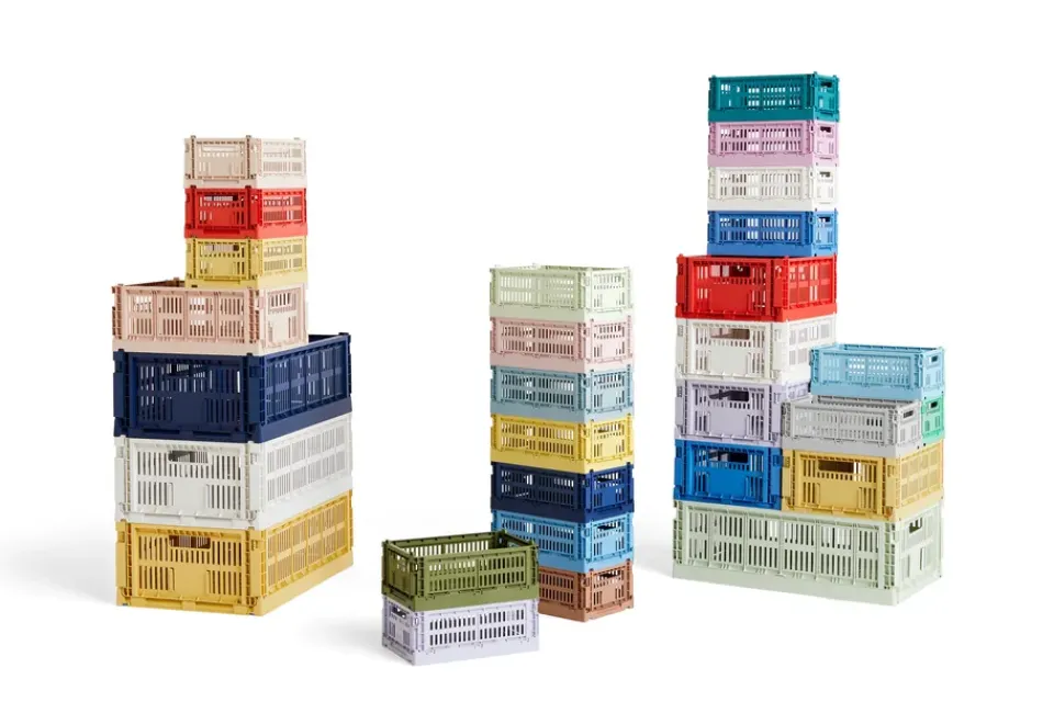 Clearance HAY Cesta Colour Crate S 17x26,5 cm, Mint Azul