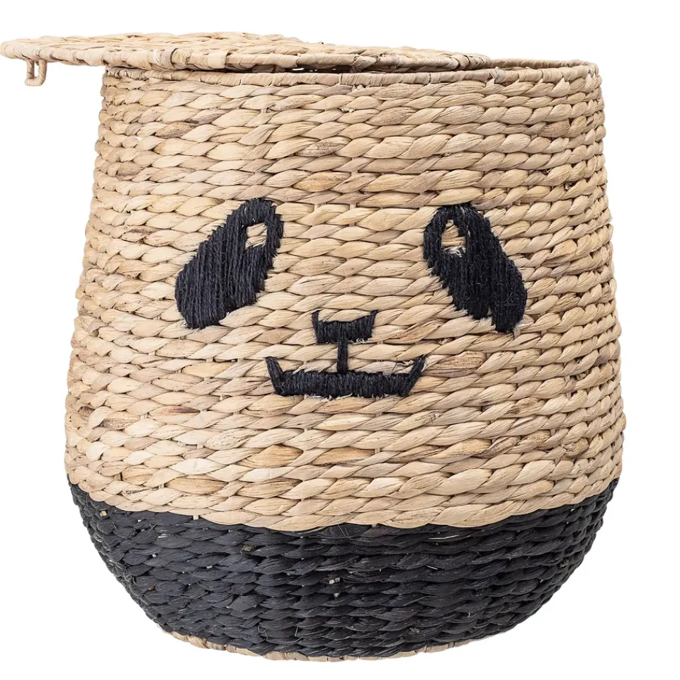 Clearance Bloomingville Cesta con tapa , Panda Marrón