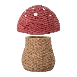 New Bloomingville Cesta con tapa Corintha Ø43x61 cm, Rojo