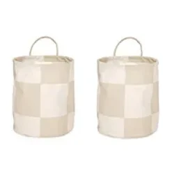 Sale OYOY Cesta de almacenamiento Chess small 2-pack, Clay-offwhite BeigeMarrón